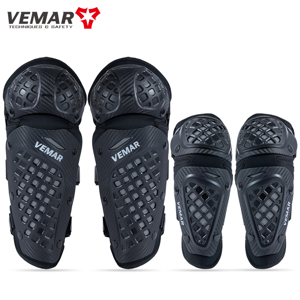 Cycling Gear Padding - VEMAR オートバイ乗馬保護具膝肘パッド通気性軽量膝パッドバイクオフロードサイクリング 4 ピース/セット