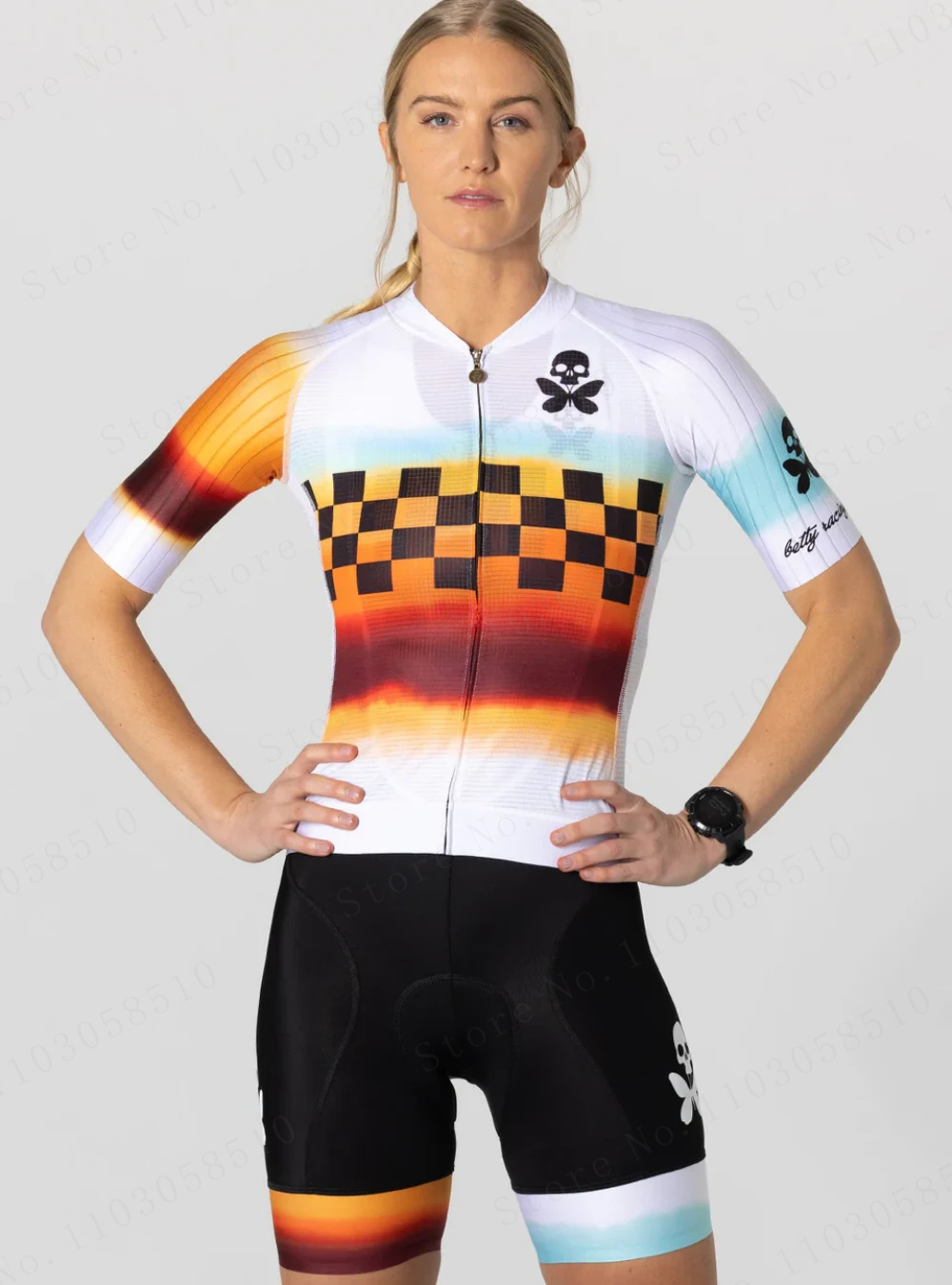 Cycling Gear Women - 女性サイクリングアウトドアスポーツジャージビブショーツ 9D セット半袖ロード自転車競技通気性スーツ roupa Ciclismo 2025