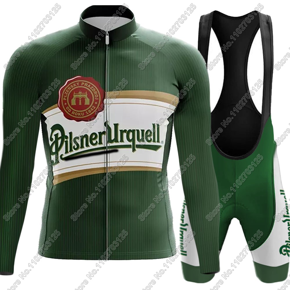 Cycling Bib Shorts - 2025 ドリンクビールサイクリングジャージセット夏チェコ長袖服シャツロードパンツビブショーツバイクスーツ MTB マイヨ