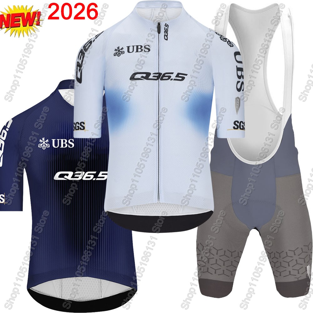 Cycling Bib Shorts - Q36.5 チーム 2026 サイクリングジャージセット スイス メンズ