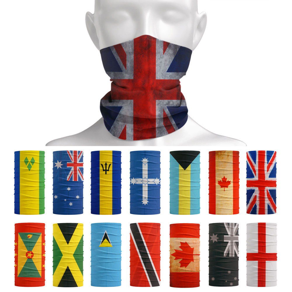 Mens Cycling Gear Uk - Commonwealth of Cornlag多機能ヘッドウェア (女性と男性用) uk/england/canada/australia防塵サイクリングスカーフ