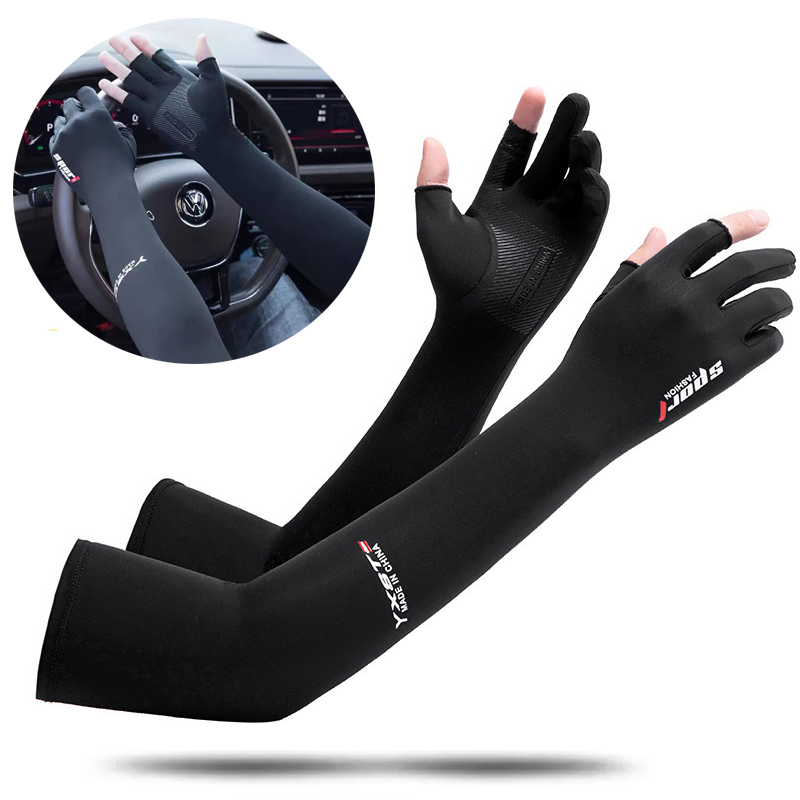 夏の男性と女性の運転日焼け防止アームカバーサイクリングスポー - Cycling Glove のレビューと価格