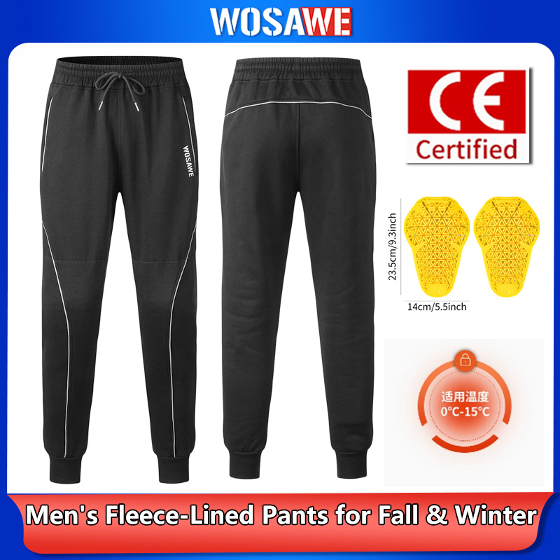 WOSAWE 冬用バイクパンツ メンズ サーマルフリース 膝 - Cycling Gear Padding のレビューと価格
