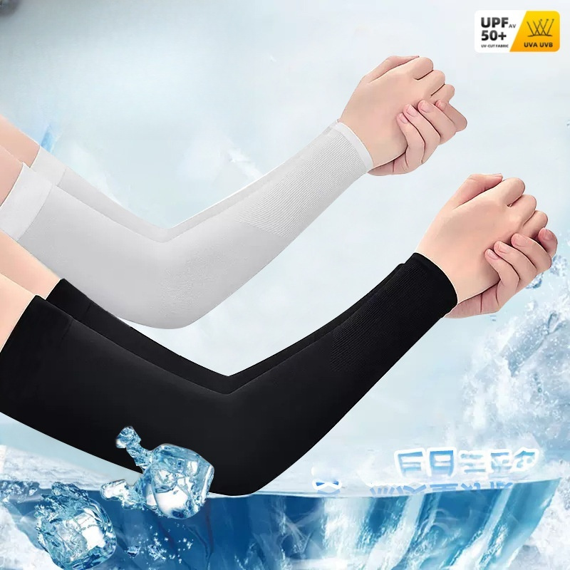 2個入りアイスシルクアームスリーブ、通気性のあるUVカットア - Cycling Gear Women のレビューと価格
