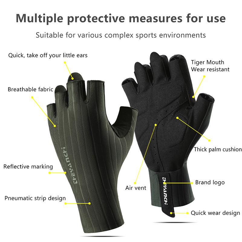 夏用通気性ハーフフィンガーサイクリンググローブ超軽量ロードバ - Cycling Gear Padding のレビューと価格