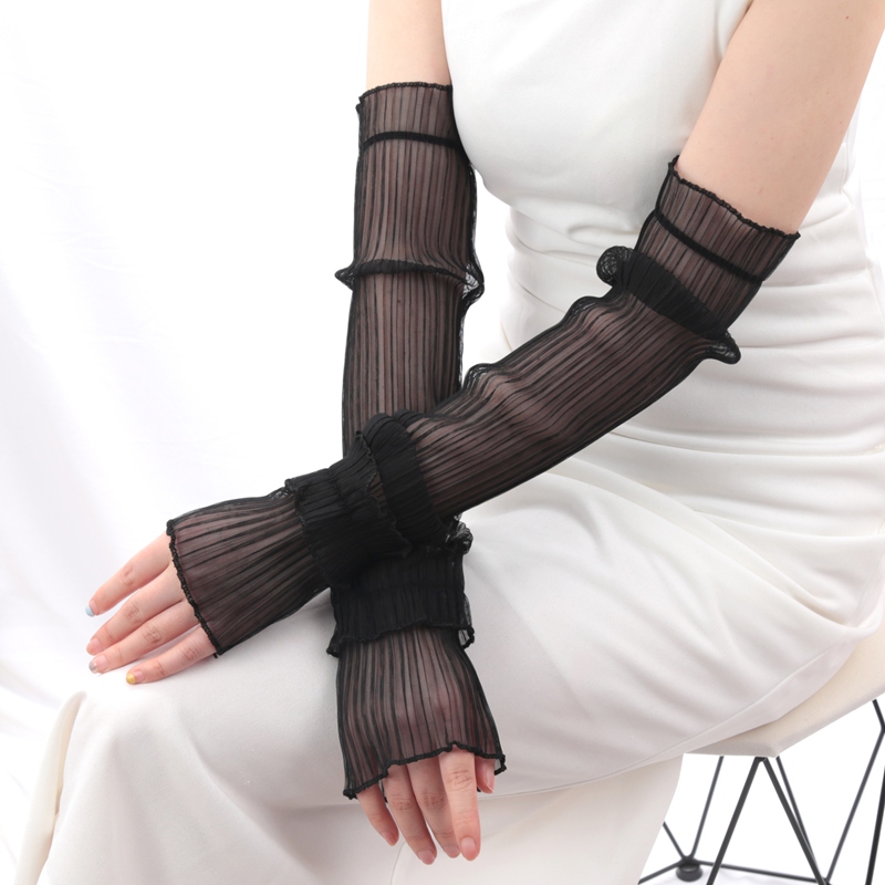 1 ペアアイスシルク長袖日焼け防止アームカバー女性カフクール - Cycling Glove のレビューと価格