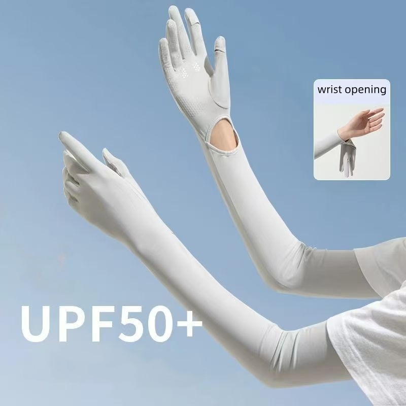 UPF50+ アイスシルク日焼け止めアームスリーブ、手袋付き - Cycling Glove のレビューと価格