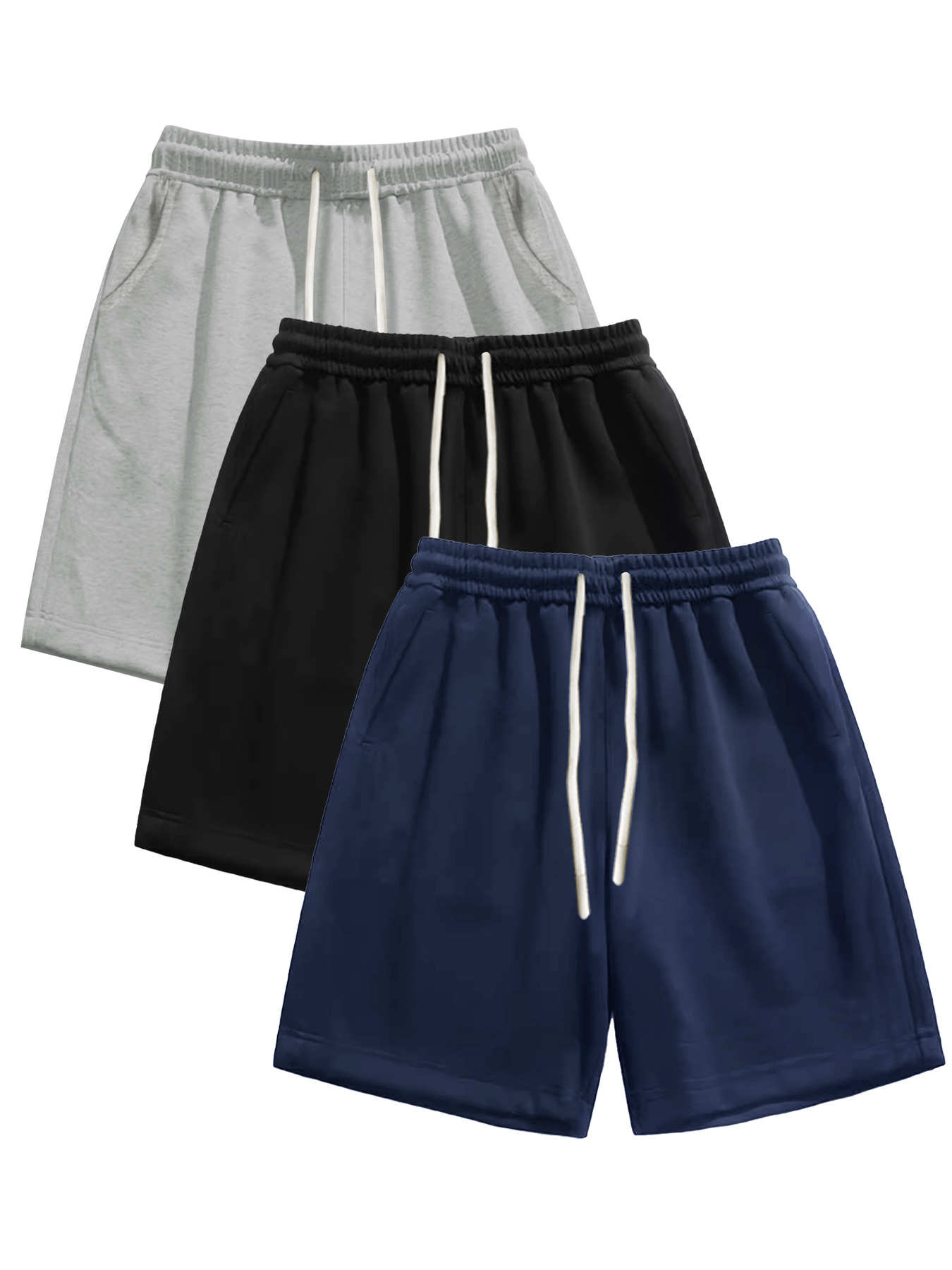 3ピースメンズショーツ、夏用無地ドローストリングウエスト、快 - Cycling Bib Shorts のレビューと価格
