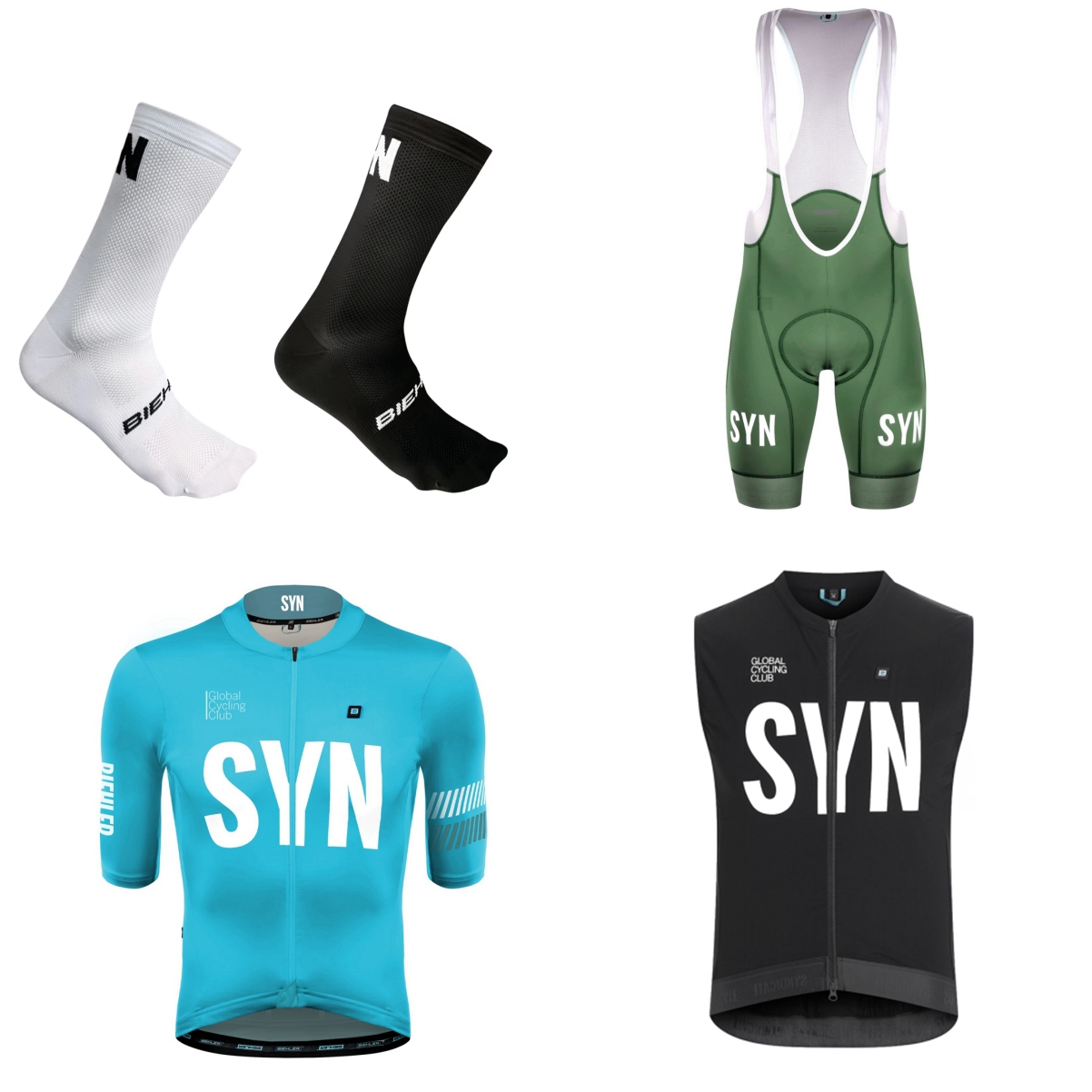 夏用半袖自転車スーツ 2026 ブラックブルー SYN 便利 - Cycling Bib Shorts のレビューと価格